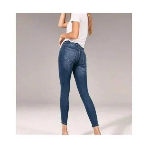 Abercrombie & Fitch Harper Low Rise Jean Legging Women’s Size 27 4S Medium Wash - Picture 1 of 8